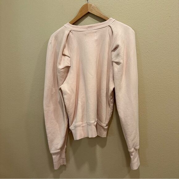 Citizens of Humanity Pink Puff Sleeve Cotton Sweatshirt Medium - Picture 6 of 15